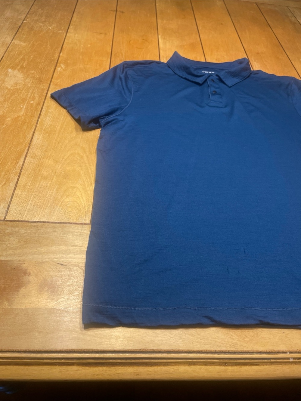 Proof 72 Hour Merino Polo Large Blue Snap Placket Huckberry